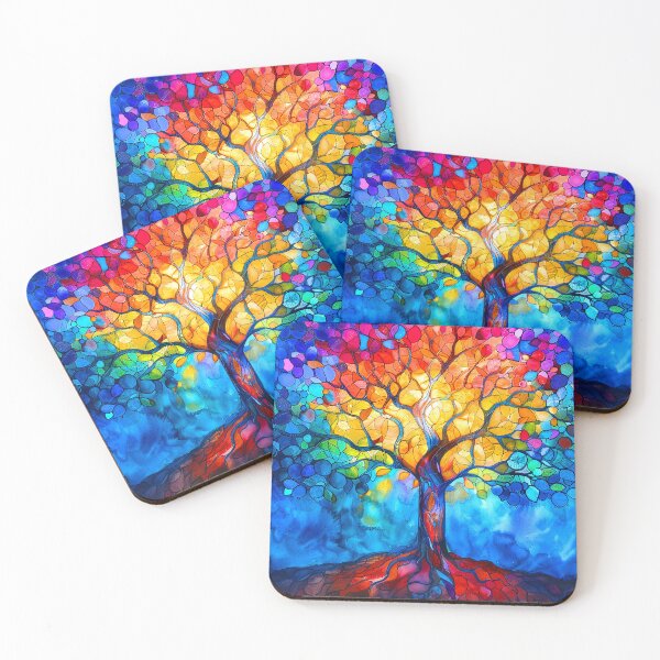 Item preview, Tree of Life Colorful Stained-Glass-Inspired Design  designed and sold by DEC02.