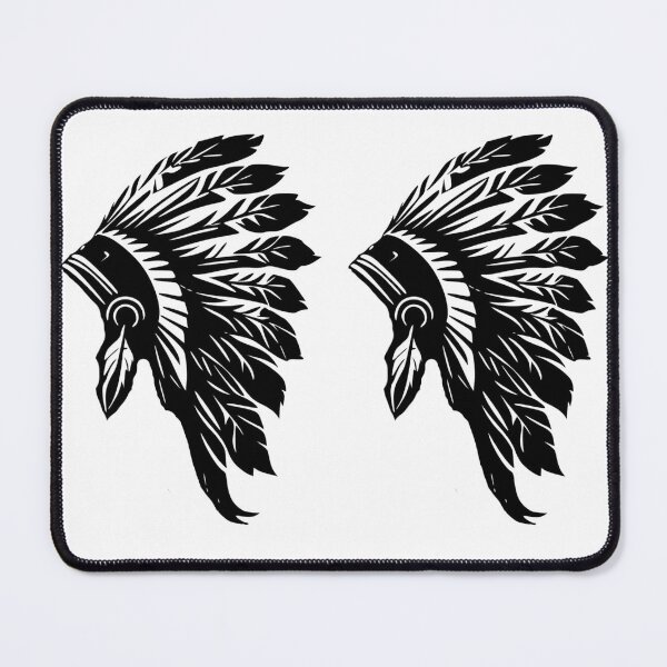 Item preview, Tribal Headdress Indian Silhouette Tattoo Art designed and sold by thelivingrp.