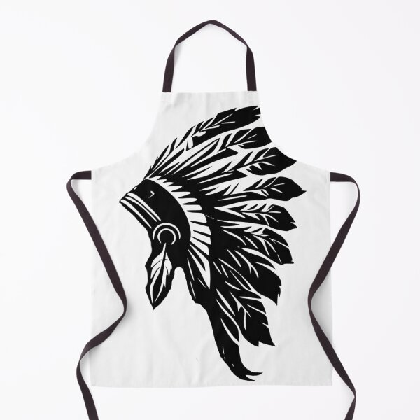 Item preview, Tribal Headdress Indian Silhouette Tattoo Art designed and sold by thelivingrp.