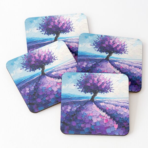 Item preview, Impressionist Fantasy Purple Pink Tree On A Hill  designed and sold by DEC02.