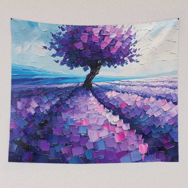 Item preview, Árbol púrpura y rosa en una colina, fantasía impresionista designed and sold by DEC02.