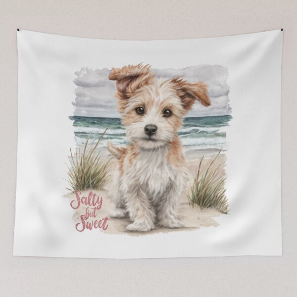 Item preview, Cute Beach Dog Salty but Sweet Summer Vibes designed and sold by olenapetol.
