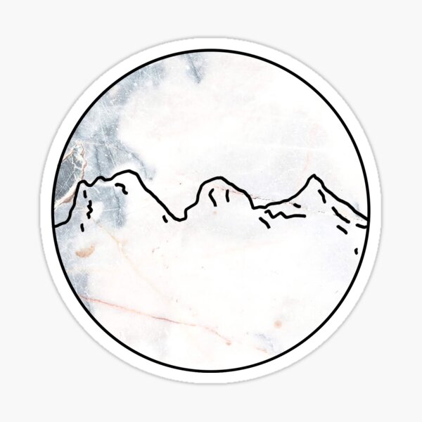 Three Sisters Canmore, Black and White Stickers, Three Sisters Mountain,  Waterproof Stickers Bottles, Mountain Stickers, 3 Sisters Mountain 