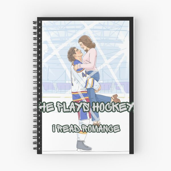 Item preview, He Plays Hockey I Read Romance Off-Campus Aesthetic designed and sold by CKM-style.