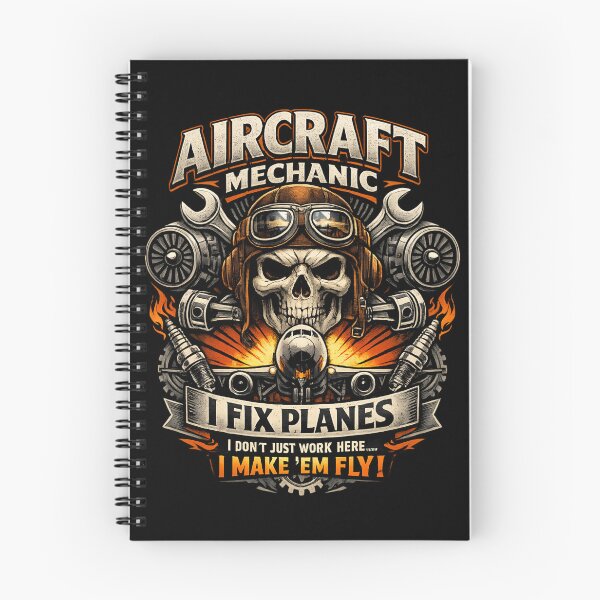 Item preview, Aircraft Mechanic - Skull Vintage Aviation Repair  designed and sold by SidTastic .
