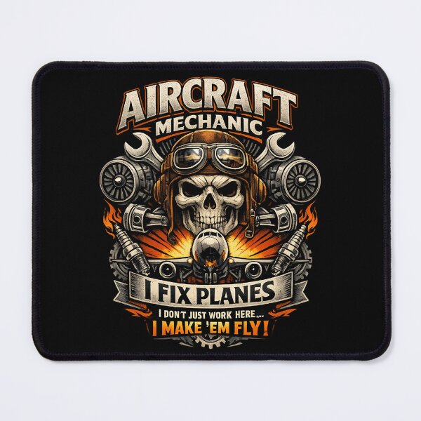 Item preview, Aircraft Mechanic - Skull Vintage Aviation Repair designed and sold by SidTastic .