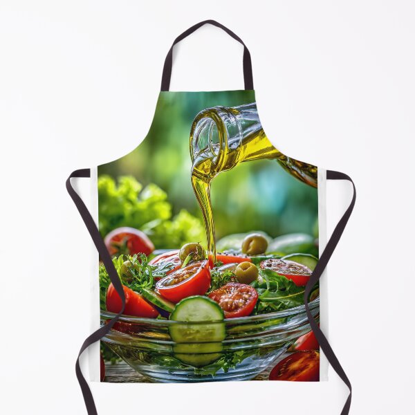 Item preview, Fresh Garden Salad with Olive Oil Drizzle designed and sold by Artessie.