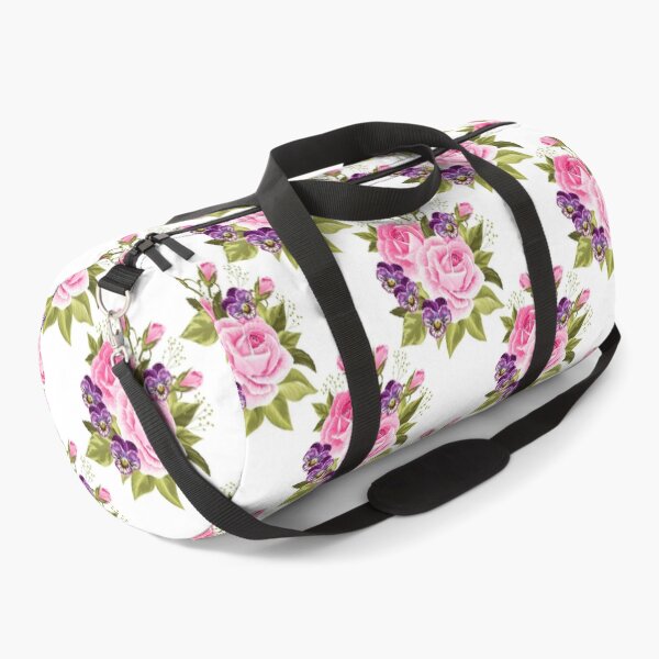 Item preview, Vintage Pink Roses and Purple Pansies - Cute Floral Seamless Pattern designed and sold by FlatInkStudio.
