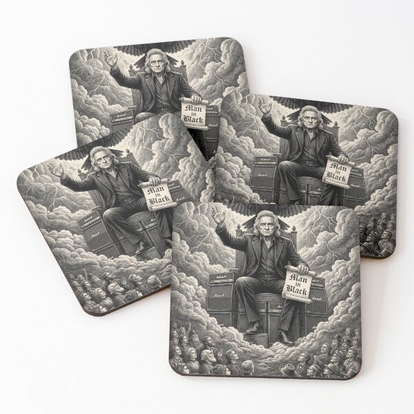 Item preview, Johnny Cash designed and sold by NeonArcadeForge.
