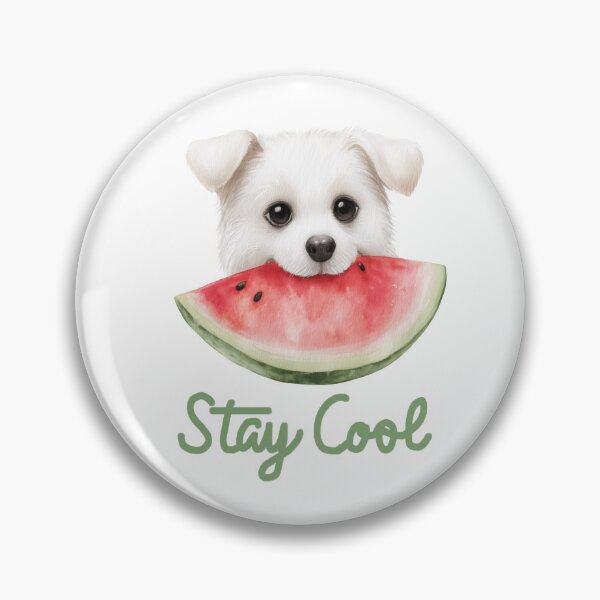 Item preview, Stay Cool Cute Dog Watermelon Summer Design designed and sold by olenapetol.