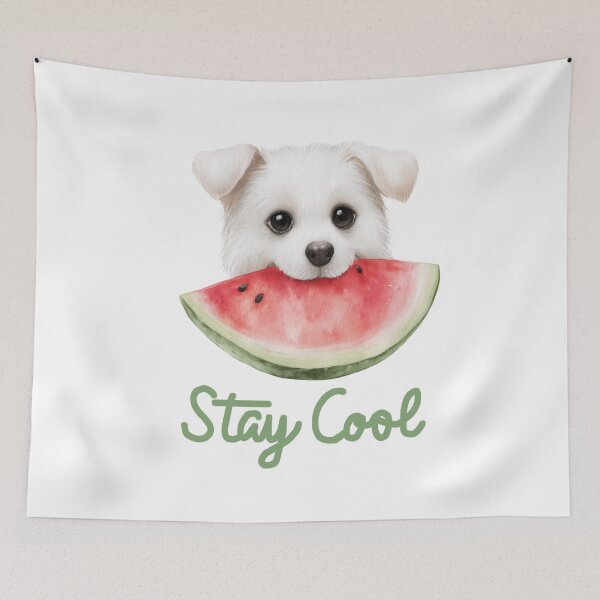 Item preview, Stay Cool Cute Dog Watermelon Summer Design designed and sold by olenapetol.