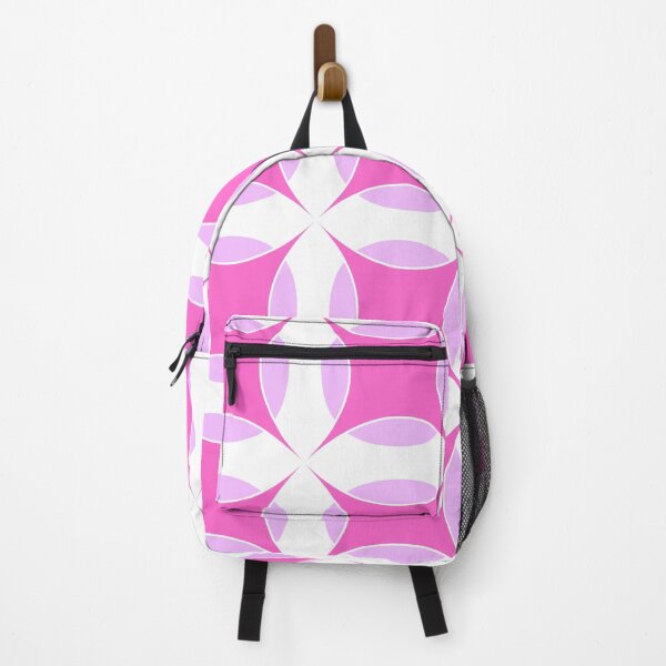 Item preview, Rose pink, electric lavender & white geometric pattern designed and sold by Mint + Midnight.