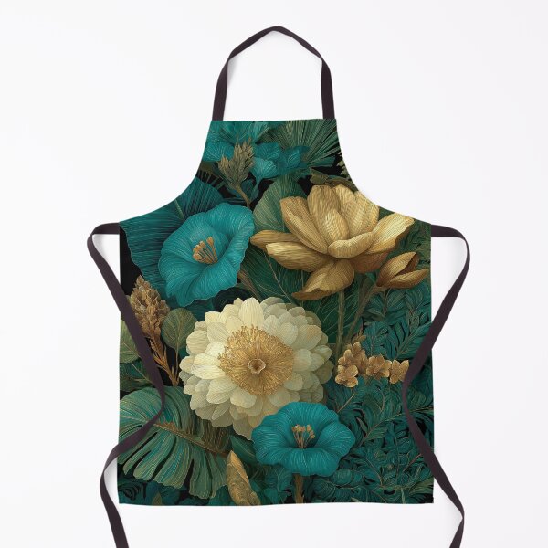 Item preview, Teal & Gold Botanical Floral Wall Art | Luxury Peony Print | Dark Floral Home Décor designed and sold by Oraibi.