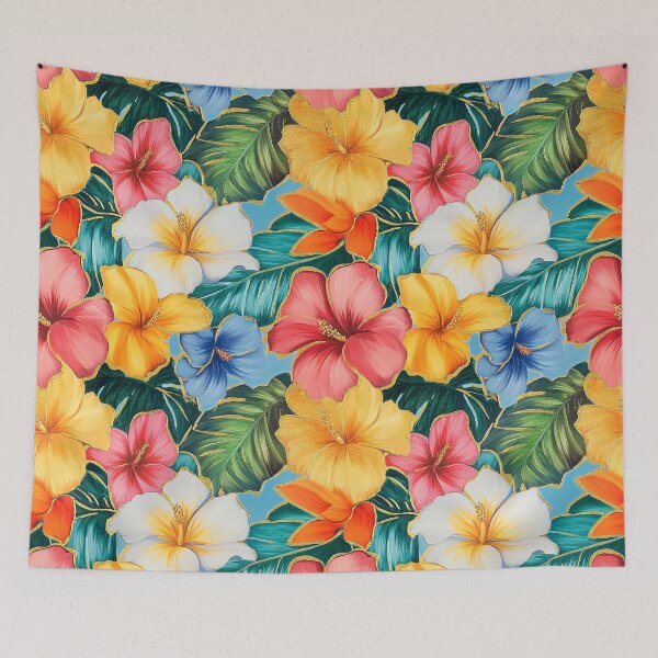 Item preview, Hawaiian Tropical Flowers And Island Leaves Pattern Designs  designed and sold by DEC02.