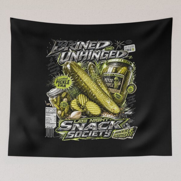 Item preview, Brined & Unhinged Pickle Graphic Tee | Y2K Snack Society Aesthetic | Retro Food Collage Art designed and sold by Verycutethings.