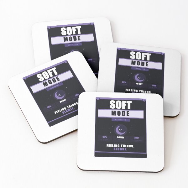 Item preview, Soft Mode Activated Mental Health Moon Dark Purple Badge Sticker Tee Gift designed and sold by Mega-Shopping.