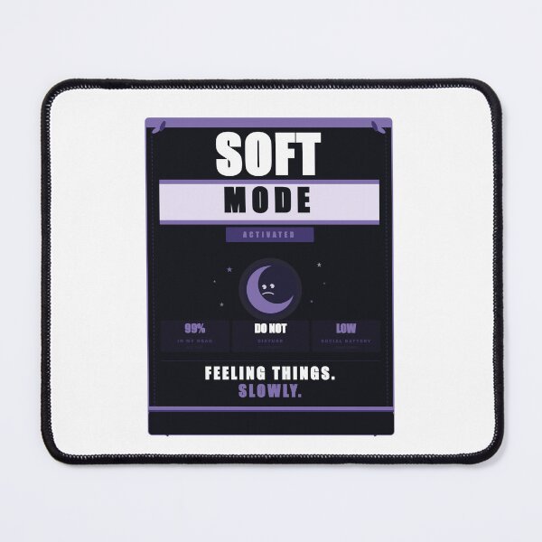 Item preview, Soft Mode Activated Mental Health Moon Dark Purple Badge Sticker Tee Gift designed and sold by Mega-Shopping.