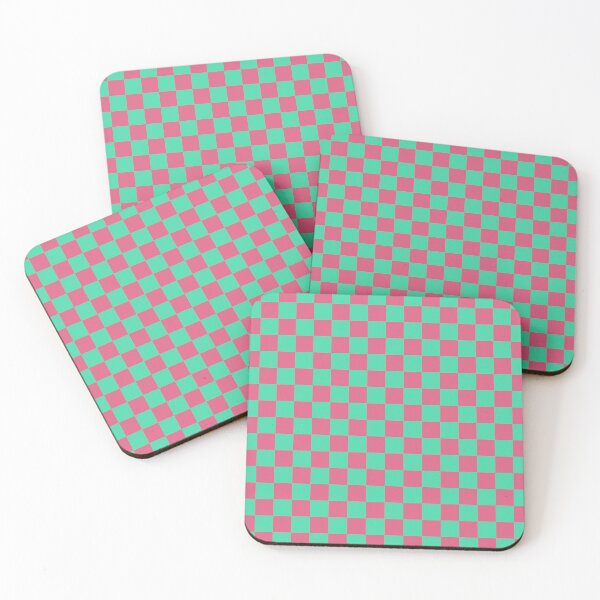 Item preview, Blush & eucalyptus checkered seamless pattern designed and sold by Mint + Midnight.