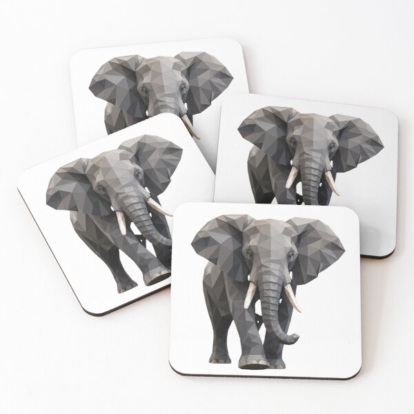 Item preview, Low Poly Elephant designed and sold by ziblod.