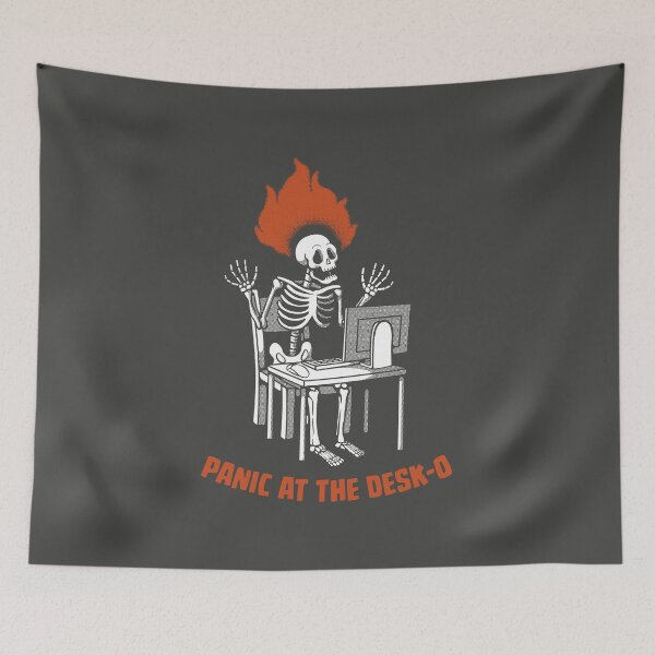 Item preview, Panic at The Desk-o Skeleton designed and sold by Tobe Fonseca®.