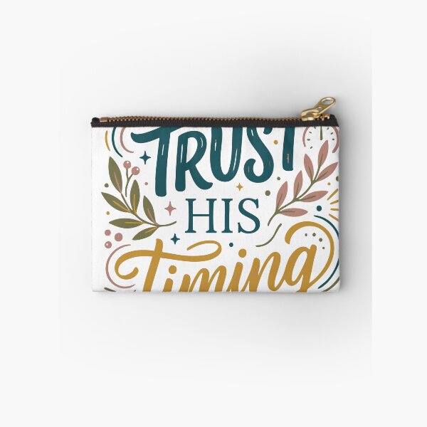 Item preview, Trust His Timing Faith Quote Floral Christian Inspirational Design designed and sold by camisagrafica.