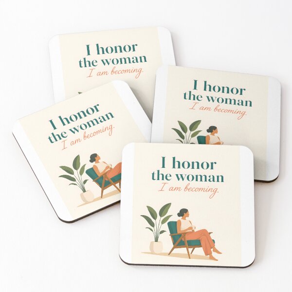 Item preview, I Honor The Woman I Am Becoming Self Growth Quote Art designed and sold by LoveNurseries.