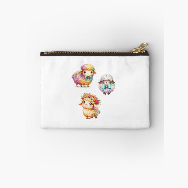 Item preview, Cute Pastel Rainbow Floral Lambs Trio designed and sold by New Art.