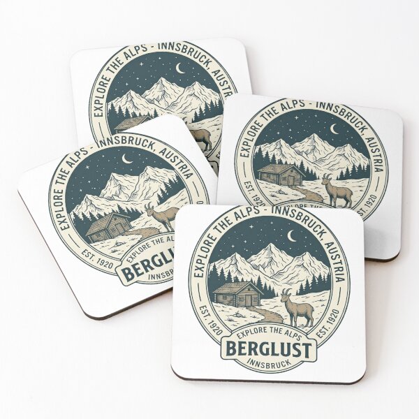 Item preview, Berglust Innsbruck Austria Alps Vintage Design designed and sold by RoyalDeluxGo.
