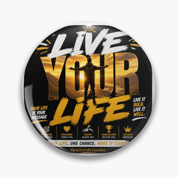 Item preview, Live Your Life Motivational Streetwear Design designed and sold by Pastorchrisozeku.