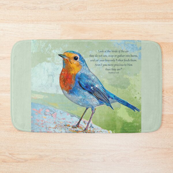 Item preview, Matthew 6 26 Christian Bird Bible Verse Art designed and sold by Sharon Cummings Art.