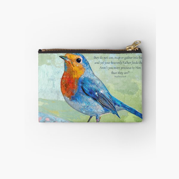 Item preview, Matthew 6 26 Christian Bird Bible Verse Art designed and sold by Sharon Cummings Art.