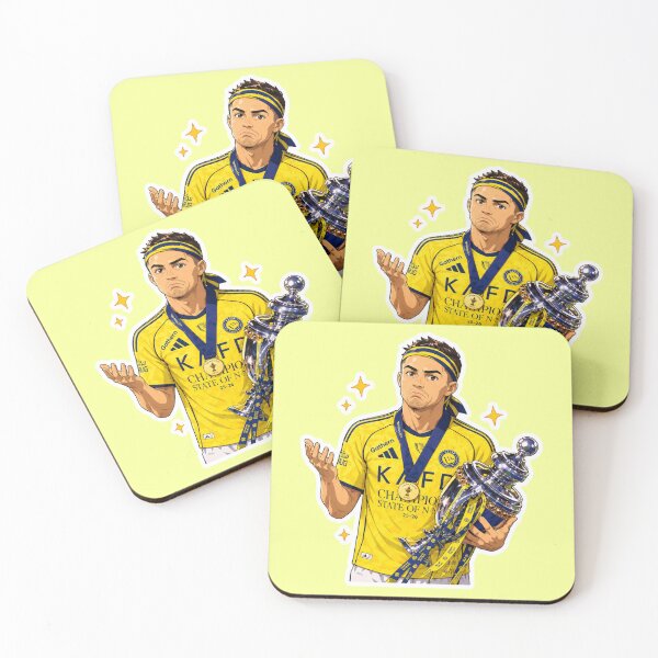 Item preview, Cristiano Ronaldo Trophy Anime Sticker designed and sold by 1/2 Stickers.