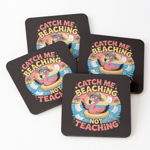 Item preview, Catch Me Beaching Not Teaching Funny Teacher Humor Summer Vacation designed and sold by Redgiant87x.