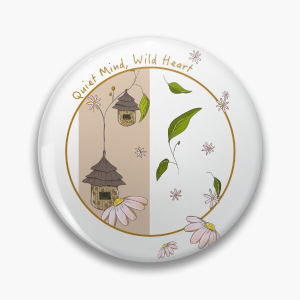 Item preview, Quiet Mind Wild Heart Whimsical Cottagecore Birdhouse designed and sold by Fiorart Studio .