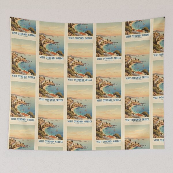 Item preview, Othonoi Greece, Greek Island Vintage Travel Tourism designed and sold by TravelersGems.