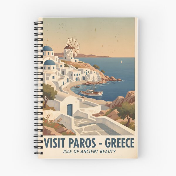 Item preview, Paros Greece, Greek Island Vintage Travel Tourism designed and sold by TravelersGems.