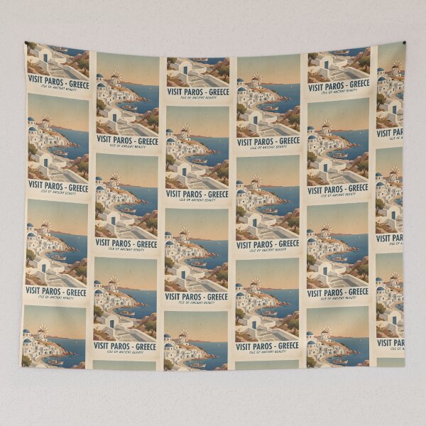 Item preview, Paros Greece, Greek Island Vintage Travel Tourism designed and sold by TravelersGems.