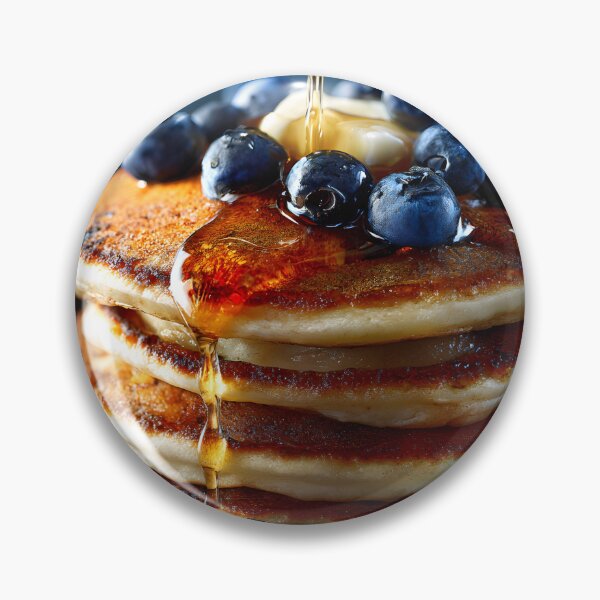 Item preview, Delicious Stack of Pancakes with Blueberries and Syrup designed and sold by Artessie.