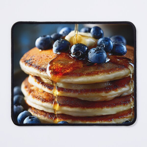 Item preview, Delicious Stack of Pancakes with Blueberries and Syrup designed and sold by Artessie.