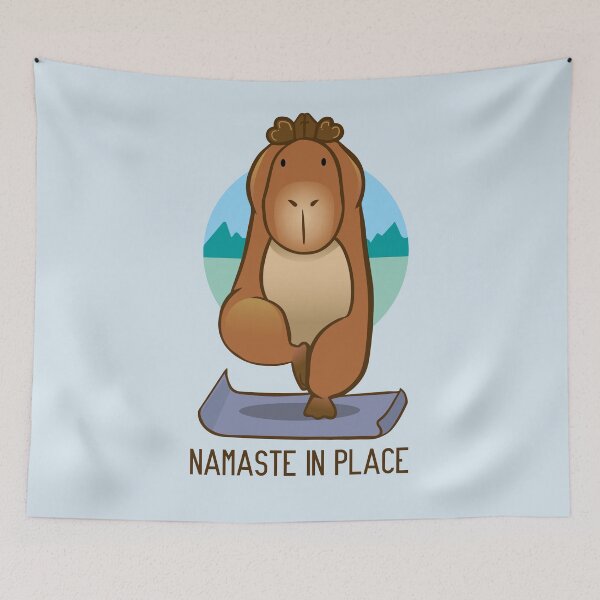 Item preview, Capybara namaste in place designed and sold by Konopikyu.