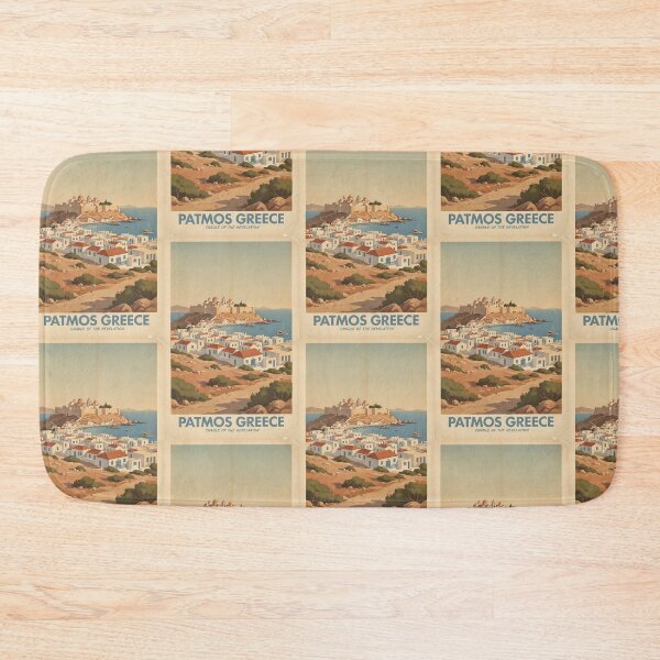 Item preview, Patmos Greece, Greek Island Vintage Travel Tourism designed and sold by TravelersGems.