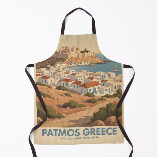 Item preview, Patmos Greece, Greek Island Vintage Travel Tourism designed and sold by TravelersGems.