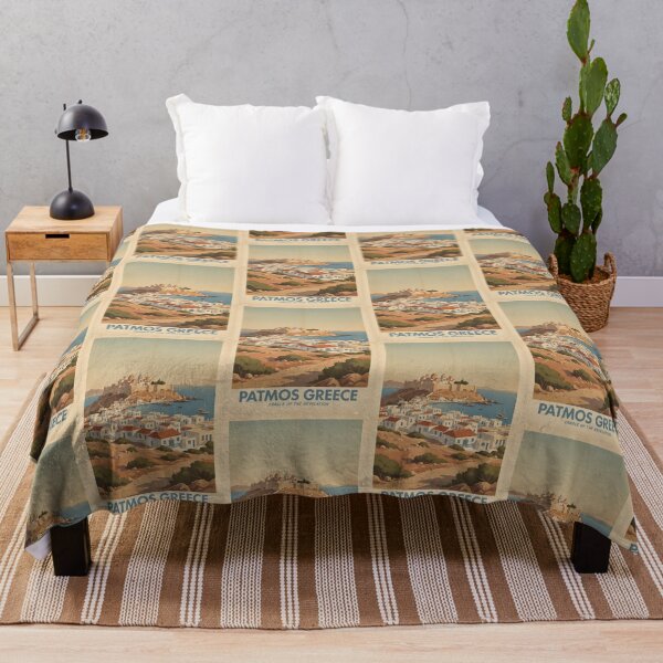 Item preview, Patmos Greece, Greek Island Vintage Travel Tourism designed and sold by TravelersGems.
