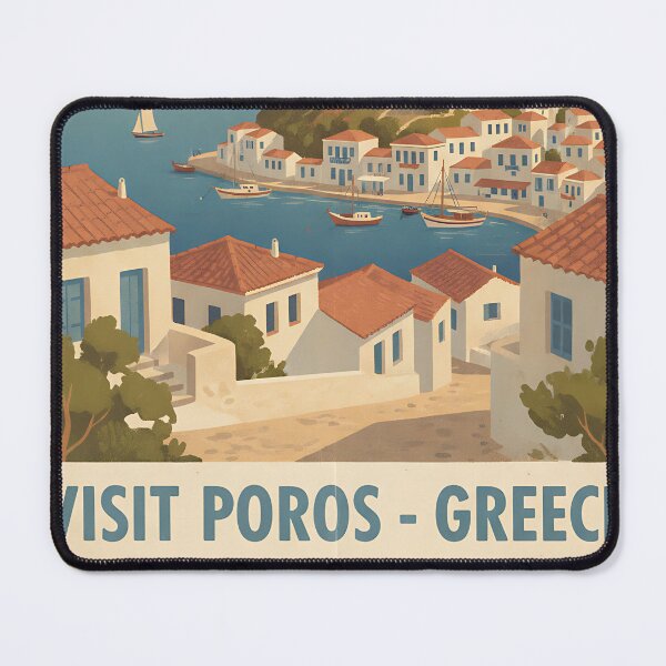 Item preview, Poros Greece, Greek Island Vintage Travel Tourism designed and sold by TravelersGems.