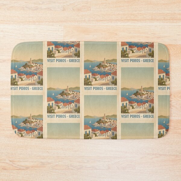 Item preview, Poros Greece, Greek Island Vintage Travel Tourism designed and sold by TravelersGems.