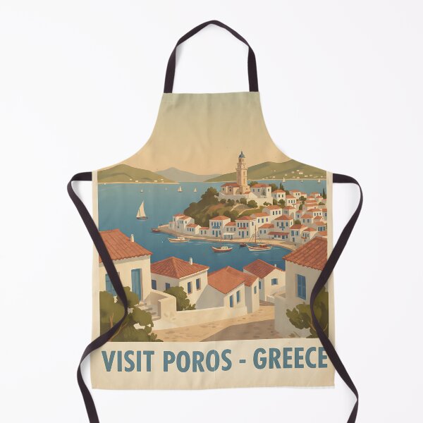 Item preview, Poros Greece, Greek Island Vintage Travel Tourism designed and sold by TravelersGems.