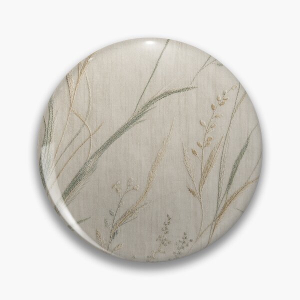 Item preview, Embroidered Dune Grass Linen Textile Pattern designed and sold by frumixart.