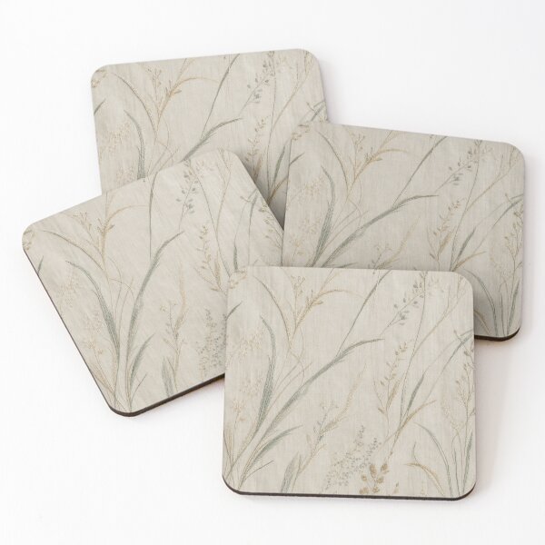 Item preview, Embroidered Dune Grass Linen Textile Pattern designed and sold by frumixart.