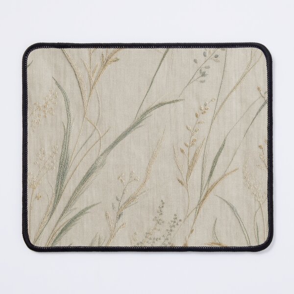 Item preview, Embroidered Dune Grass Linen Textile Pattern designed and sold by frumixart.