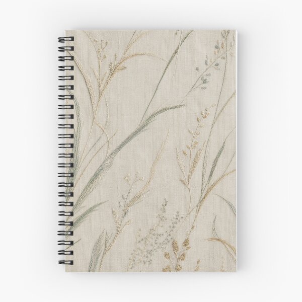 Item preview, Embroidered Dune Grass Linen Textile Pattern designed and sold by frumixart.